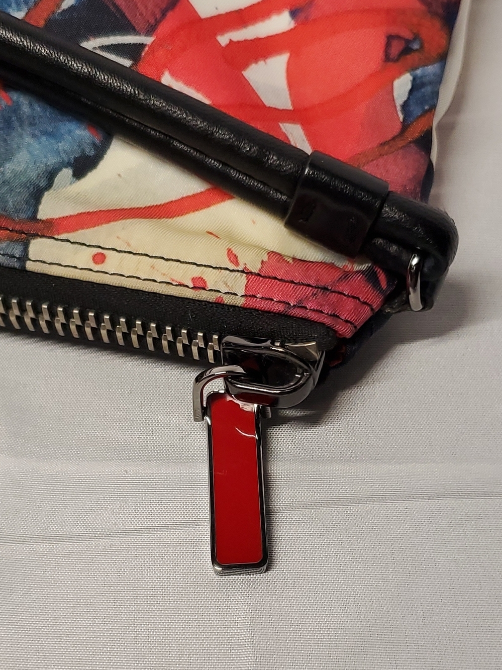 Authentic Christian Louboutin Nylon KalouPouch Clutch Bag Graffiti - Picture 3 of 16